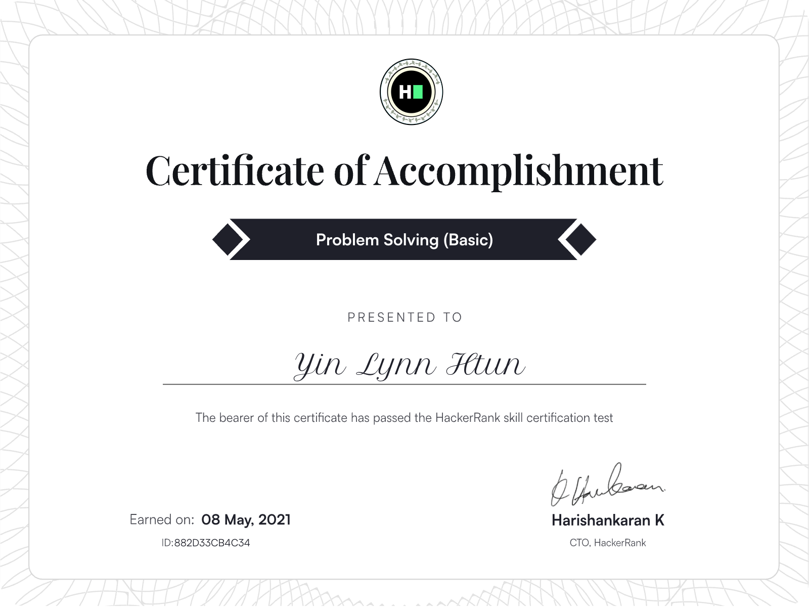 certificate